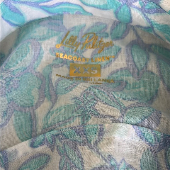 Lilly Pulitzer sea coast linen floral XXS - Picture 6 of 9